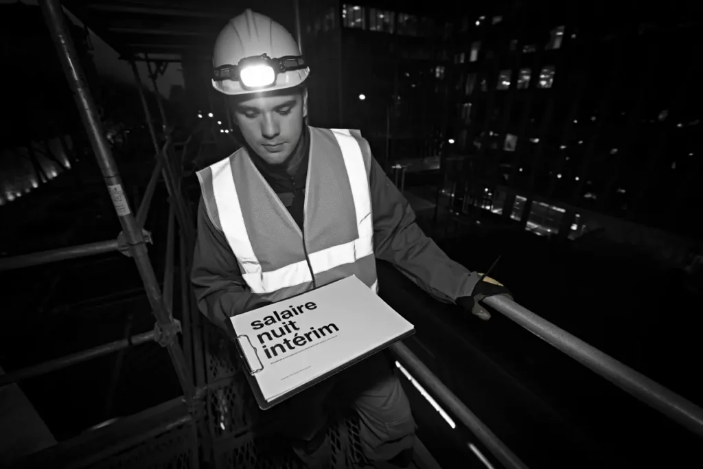 Intérimaire travaillant de nuit en usine