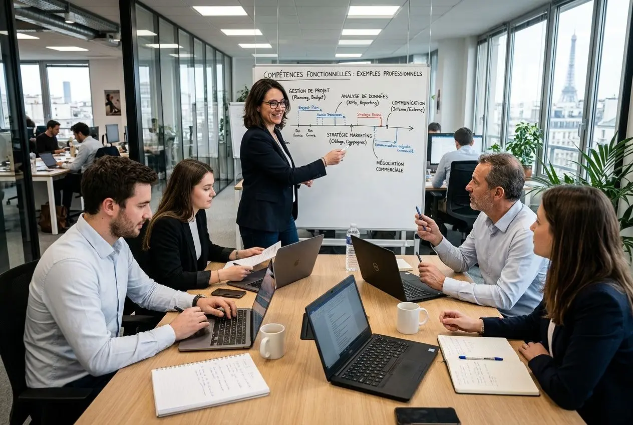 Exemples concrets de compétences fonctionnelles appliquées en contexte professionnel